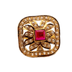 Sparkling Jadau Ladies 22KT Gold Ring