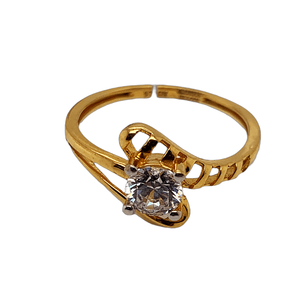 14K Fine Gold Ring, Diamond Crossover Engagement Ring – Diamond Origin