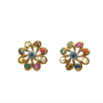 Navratna 22KT Gold Studs