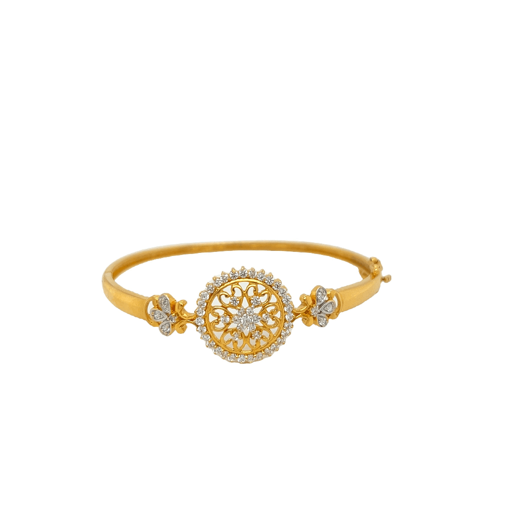 Susan Gordon 22K Gold Ranunculus Bud and Branch Bracelet with Diamonds -  Bergdorf Goodman