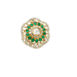 Kundan Work 18KT Gold Cocktail Ring