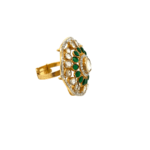 Kundan Work 18KT Gold Cocktail Ring