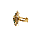 Kundan Work 18KT Gold Cocktail Ring