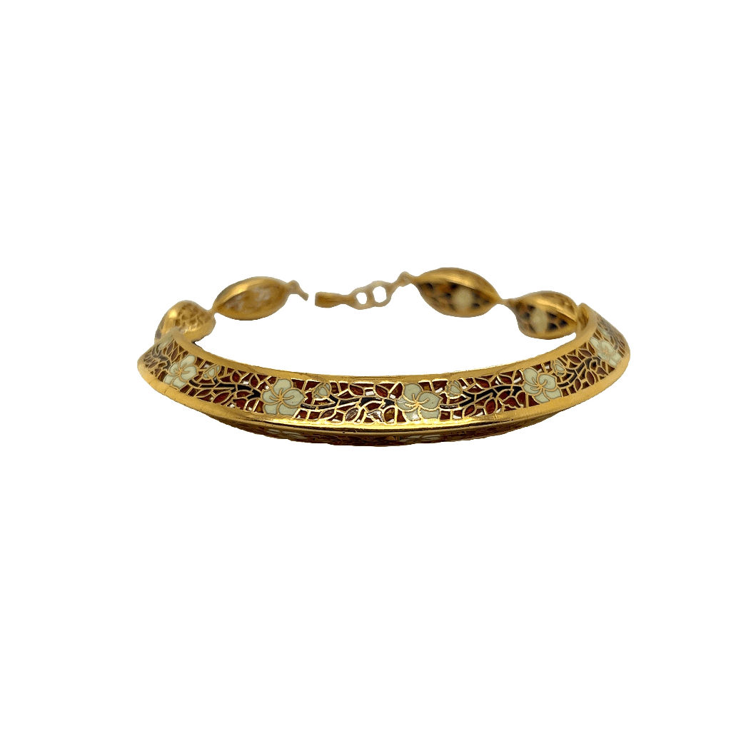 22K Gold Bracelet For Women with Cz - 235-GBR3186 in 10.600 Grams