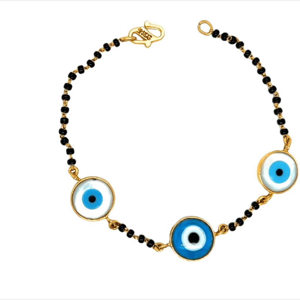 Black And Beaded Ad Studded Evil Eye Mangalsutra BraceletDefault Title | Mangalsutra  bracelet, Mangalsutra, Studded