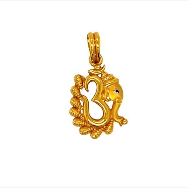 Om Ganesha 22Kt Gold Pendant
