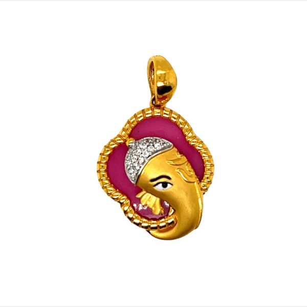 Lord Ganesha 22KT Gold Pendant