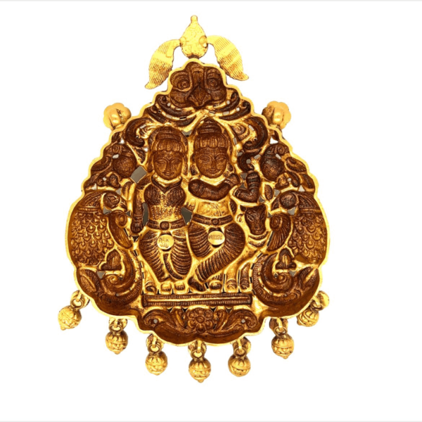 Radha Krishna 22KT Gold Temple Pendant