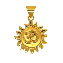Om Surya 22Kt Gold Pendant