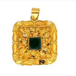 Green Antique 22KT Gold Pendant