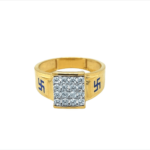 Swastik Enamelled 22KT Gold Ring