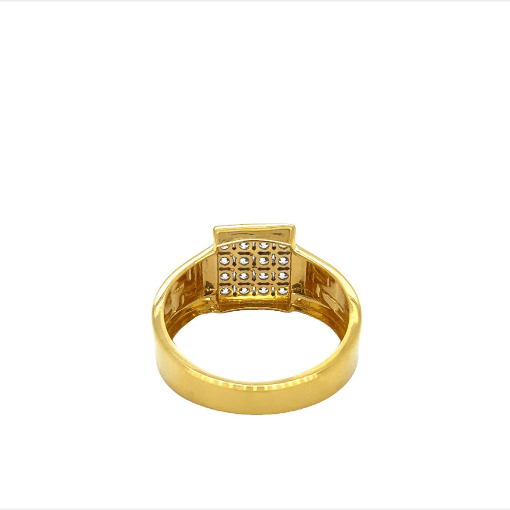 Buy Geometric Gold Swastik Ring for Men at Best Price | Tanishq UAE