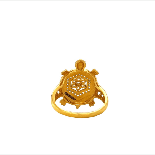 Signity Turtle 22KT Gold Ring