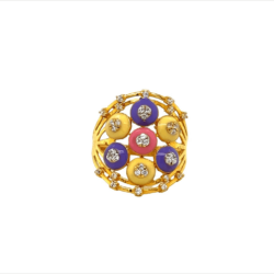 Colorful 22KT Gold Ring
