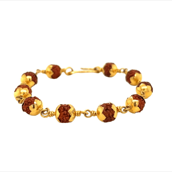 Rudraksh 22KT Gold Bracelet