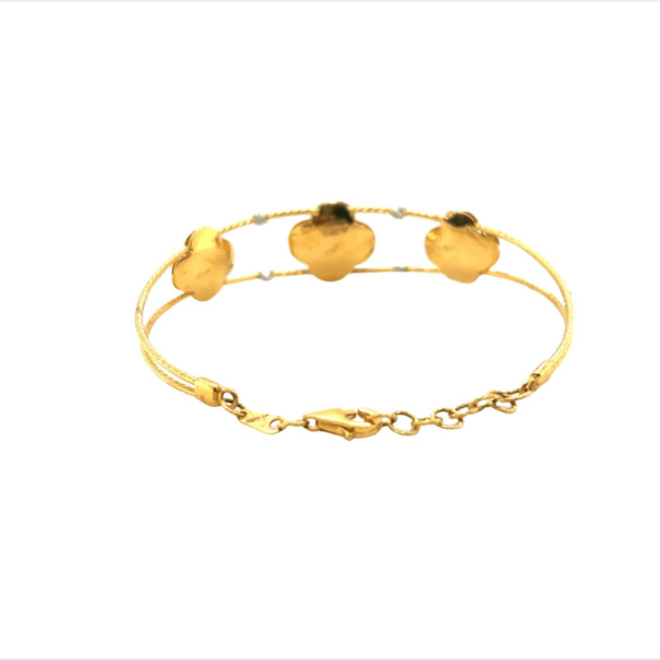 Petite Floral 22KT Gold Bracelet