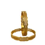 Golden Simplicity: A Stunning 22KT Gold Kada (1 Pair)