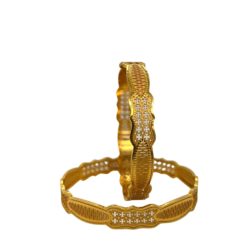 Temple Treasures: A Majestic 22KT Gold Kada Fit for a Queen