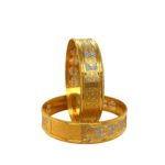 Glittering Glamour: A Glistening 22KT Gold Kada(1 Pair)