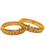 Real Stone Antique 22KT Gold Kara (1 Pair)