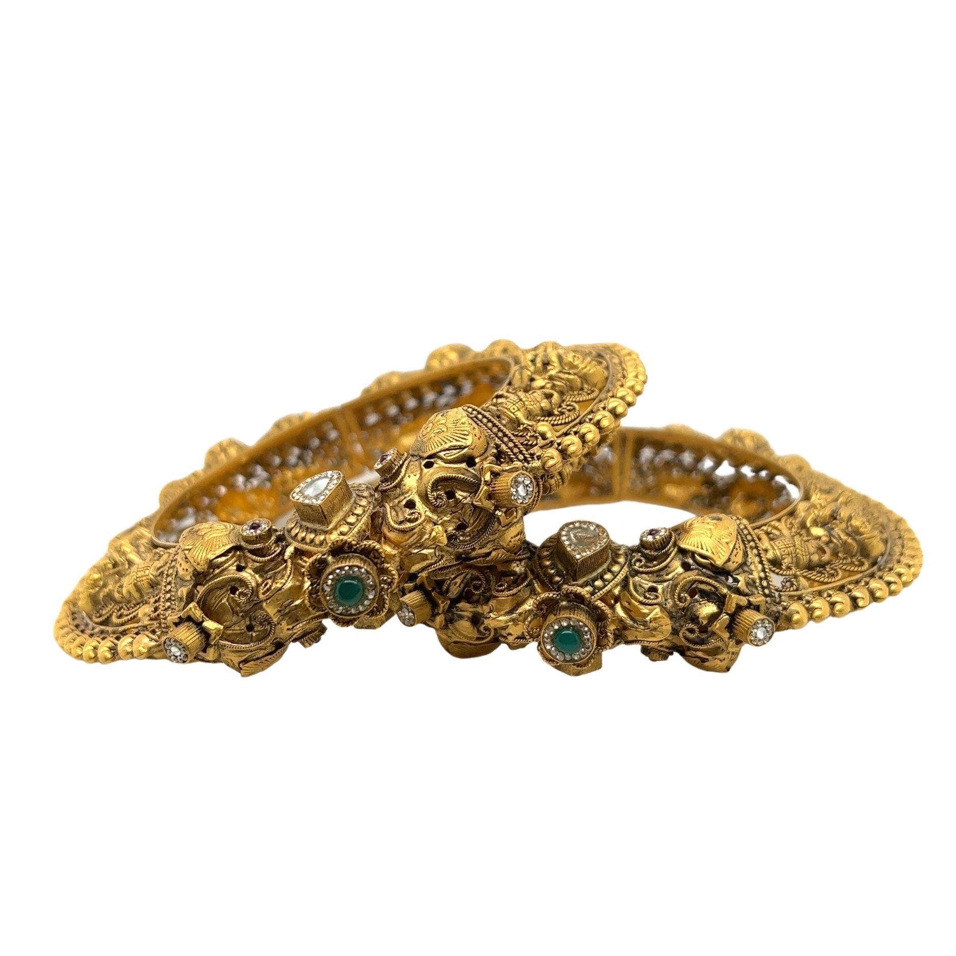 Temple　a　Gold　Treasures:　Fit　A　Majestic　Tallajewellers　22KT　Kada　for　Queen
