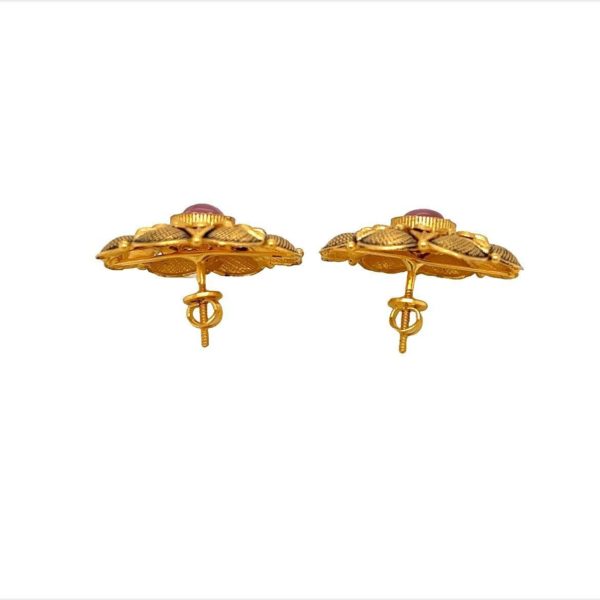 Blossoming 22KT Antique Gold Studs