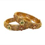 Ethnic 22KT Gold Antique Kara (1 Pair)