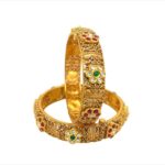 Ethnic 22KT Gold Antique Kara (1 Pair)