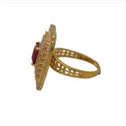 Enticing 22KT Signity Gold Cocktail Ring