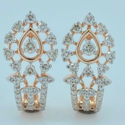 Graceful Glamour Gold and Diamond Earring
