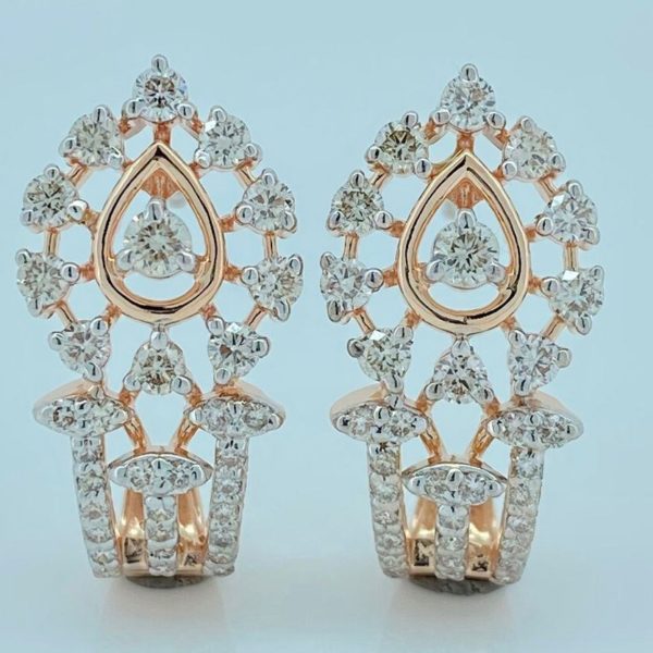 Classic Elegance Gold Diamond Earrings