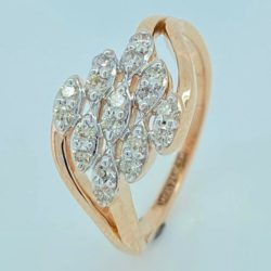 Magnetic Charm 14kt Diamond Gent's String Ring
