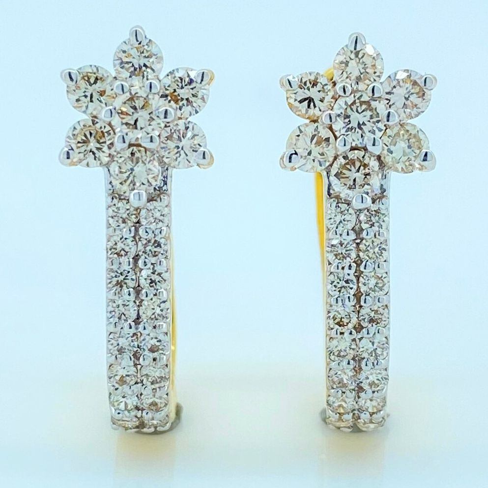 14k Gold & Real 925 Silver Iced Cross Dangle Drop Earrings Diamond Studs  Hip Hop