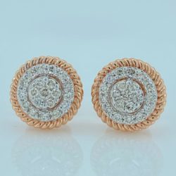 14kt Gold Stunning Brilliance Diamond Pressure Earrings