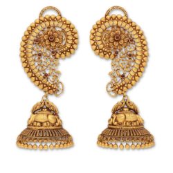 Exquisite Temple-inspired 22KT Gold Earring