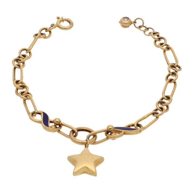 Gleaming Links 22KT Gold Chain Bracelet