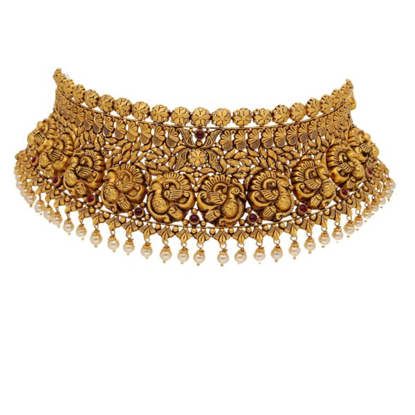Royal Antiquity 22kt Gold Studded Choker Necklace Collection