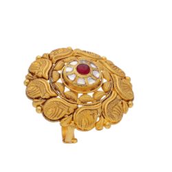 Renaissance Charm Captivating 22kt Gold Antique Studded Ring