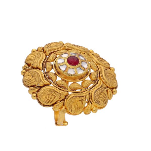 Timeless Treasures Luxurious 22kt Gold Studded Cocktail Ring