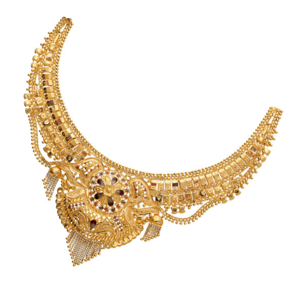 Celestial Glow Glorious 22KT Full Gold Necklace